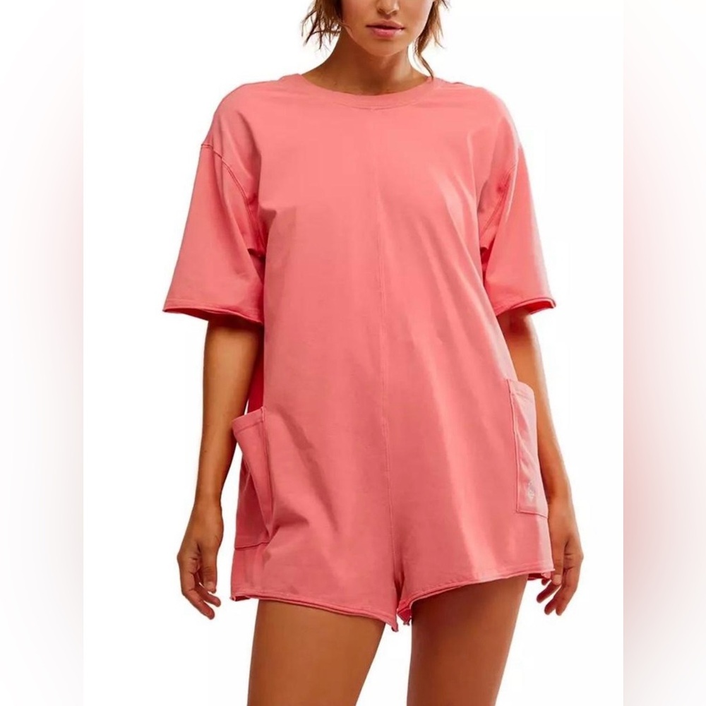 NWT Free People Hot Shot Tee Romper Size Large - Picture 2 of 7